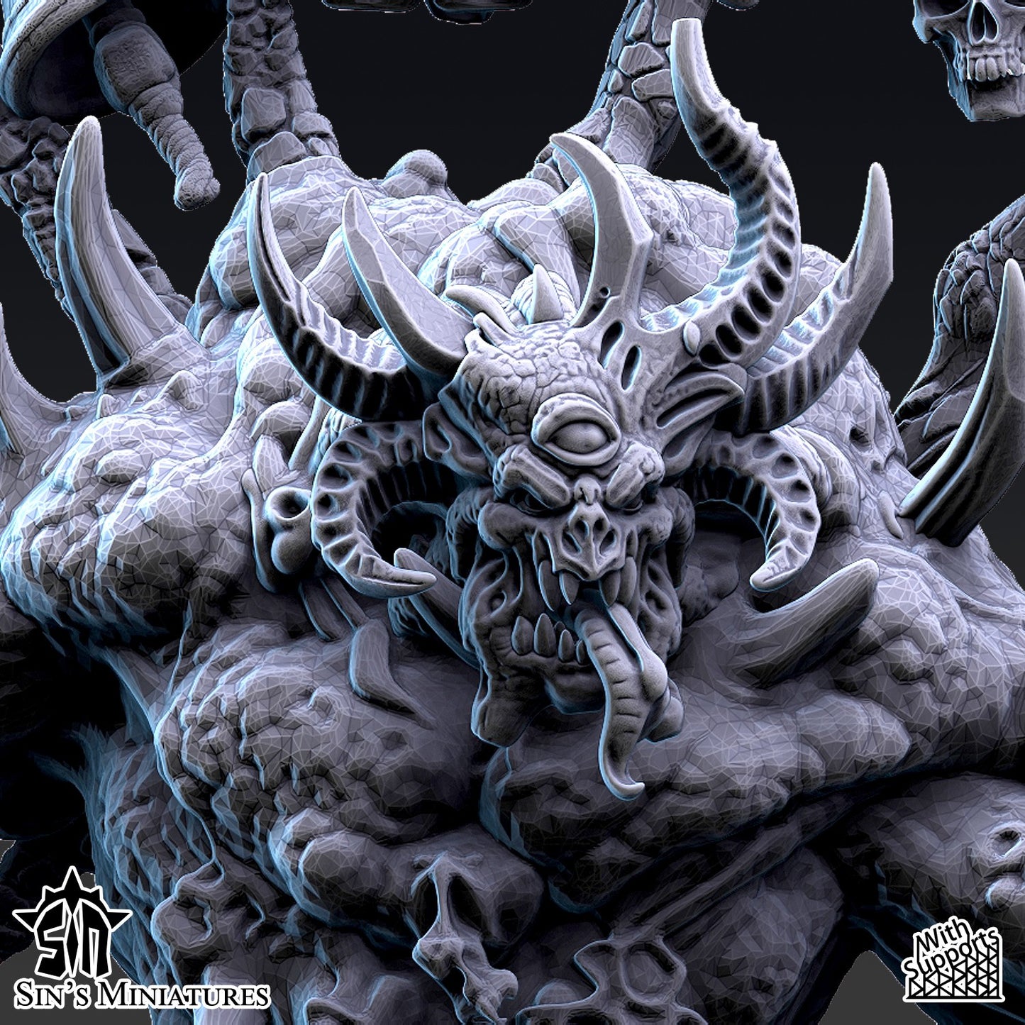 Miniatura Príncipes Demoníacos del Cambio con Trofeos Reinos del Caos resina 32mm sin pintar - Drakholm