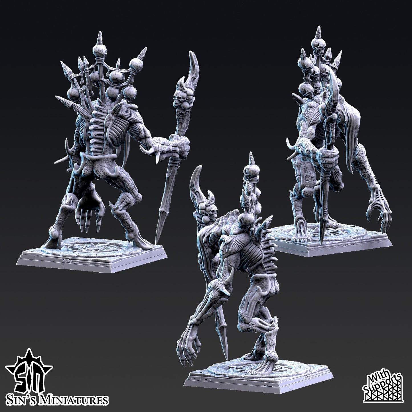 Miniatura Príncipes Demoníacos del Cambio con Trofeos Reinos del Caos resina 32mm sin pintar - Drakholm