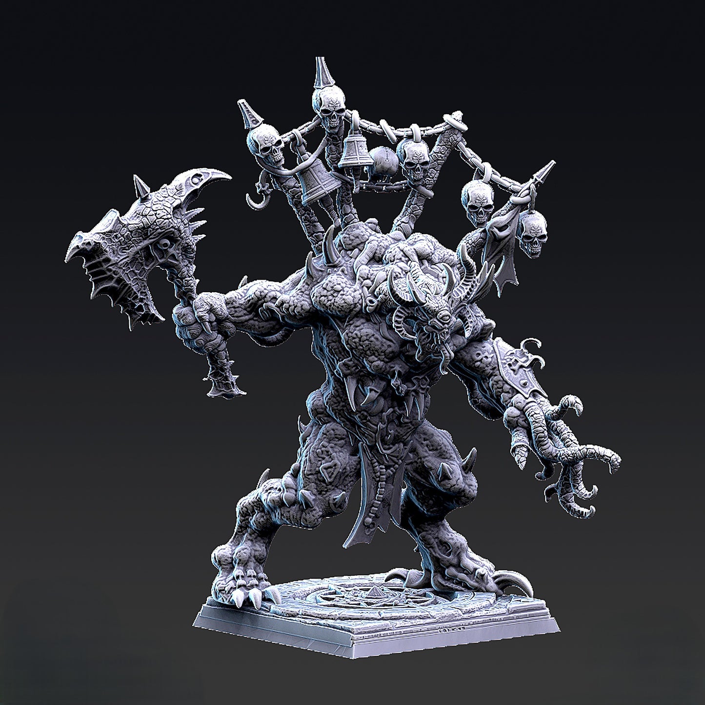 Miniatura Príncipes Demoníacos del Cambio con Trofeos Reinos del Caos resina 32mm sin pintar - Drakholm