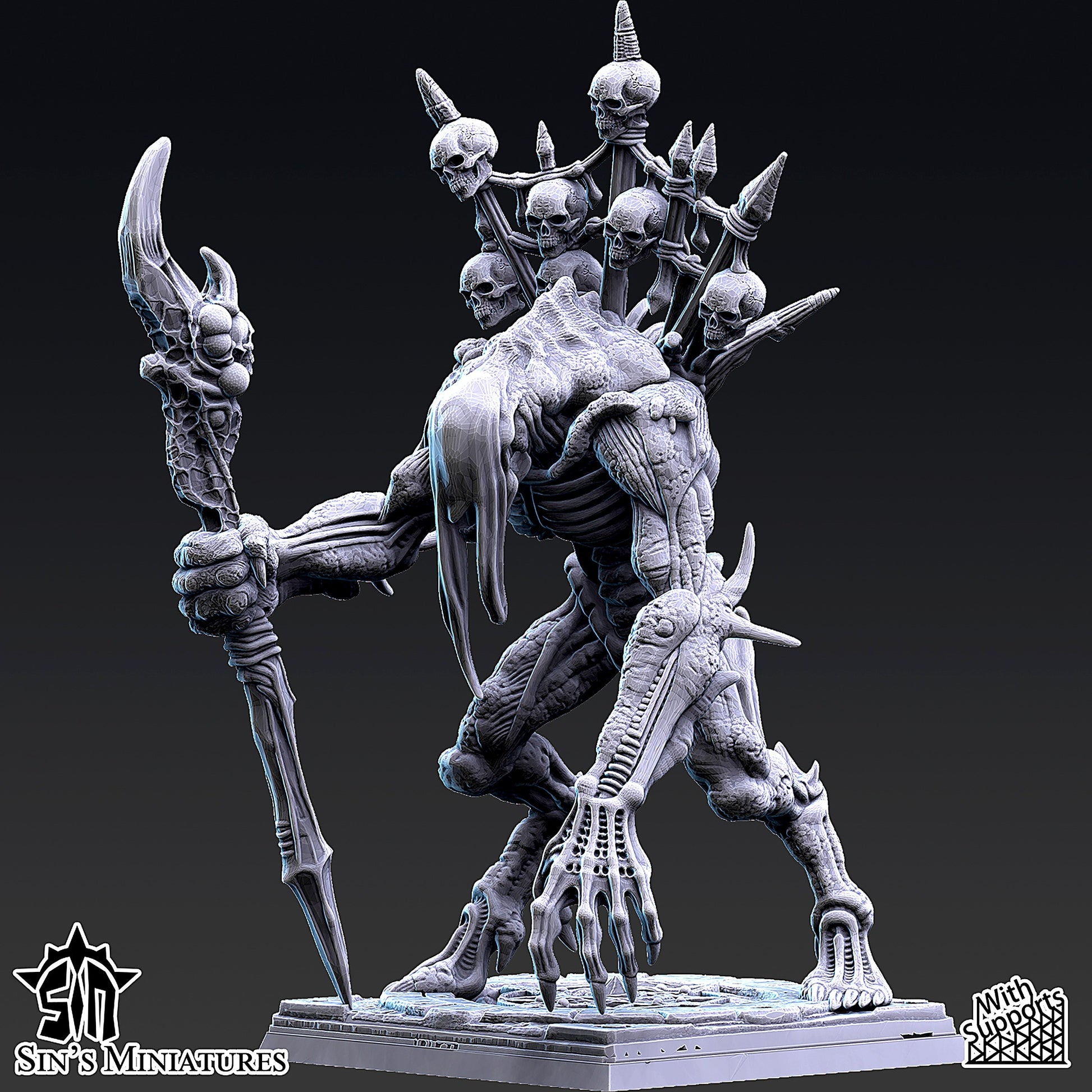 Miniatura Príncipes Demoníacos del Cambio con Trofeos Reinos del Caos resina 32mm sin pintar - Drakholm