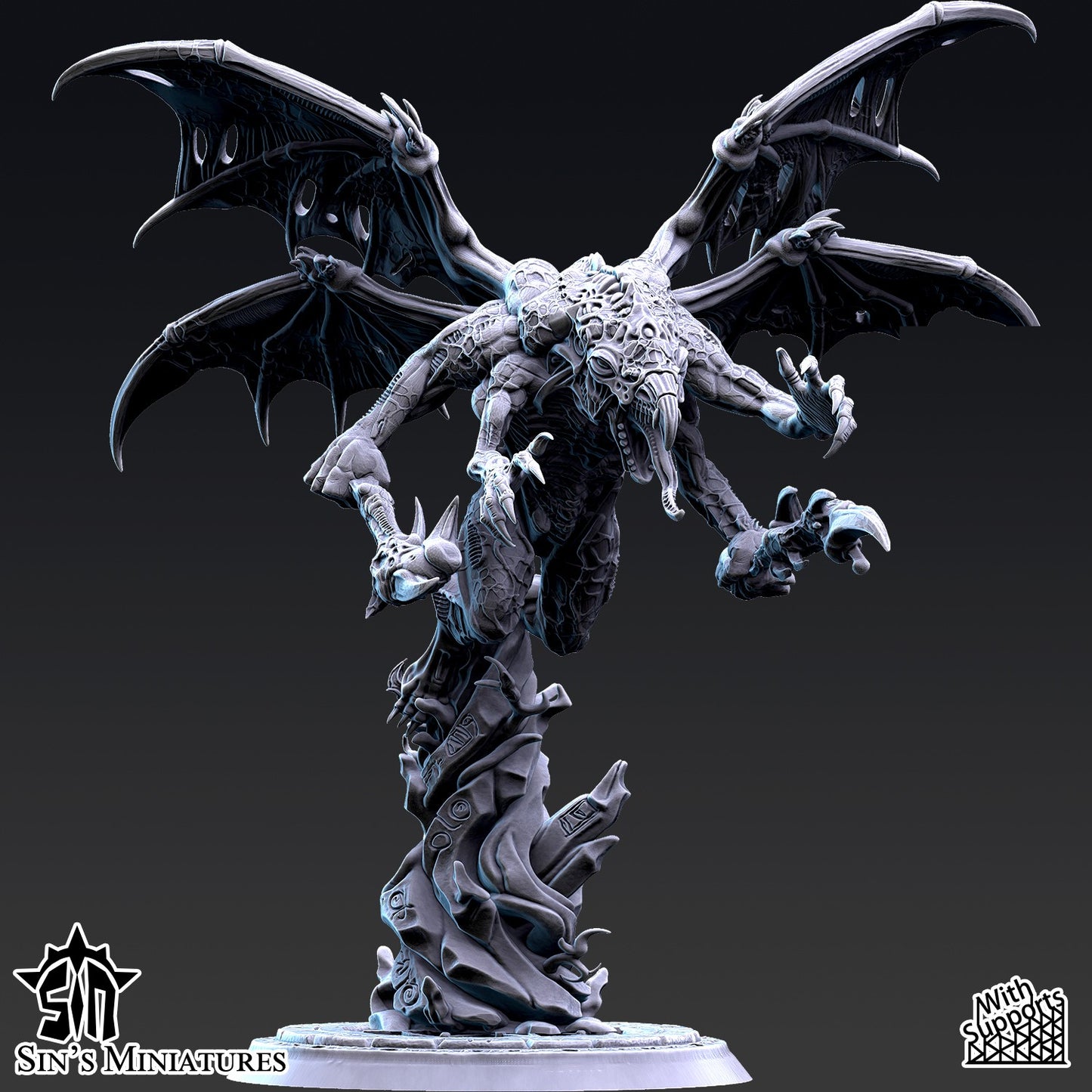 Miniatura Príncipes Demoníacos del Cambio con Alas Reinos del Caos resina 32mm sin pintar - Drakholm