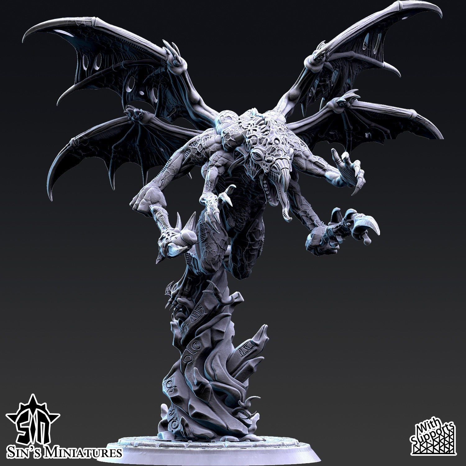 Miniatura Príncipes Demoníacos del Cambio con Alas Reinos del Caos resina 32mm sin pintar - Drakholm