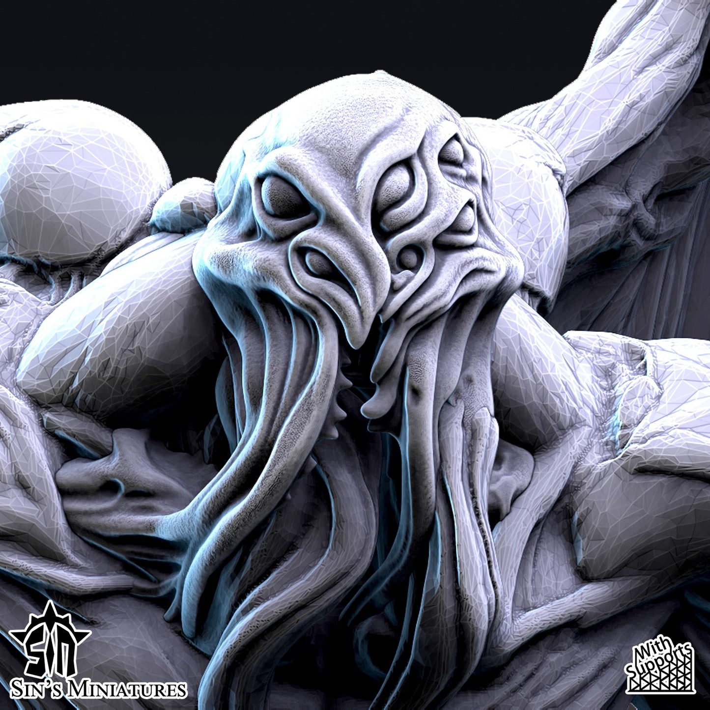 Miniatura Príncipes Demoníacos del Cambio con Alas Reinos del Caos resina 32mm sin pintar - Drakholm