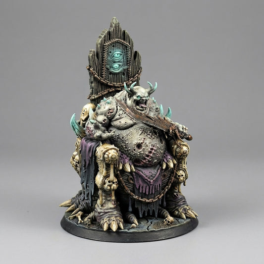 Miniatura Heraldo de la Enfermedad en Palanquín Demoniaco Reinos del Caos resina 32mm sin pintar - Drakholm