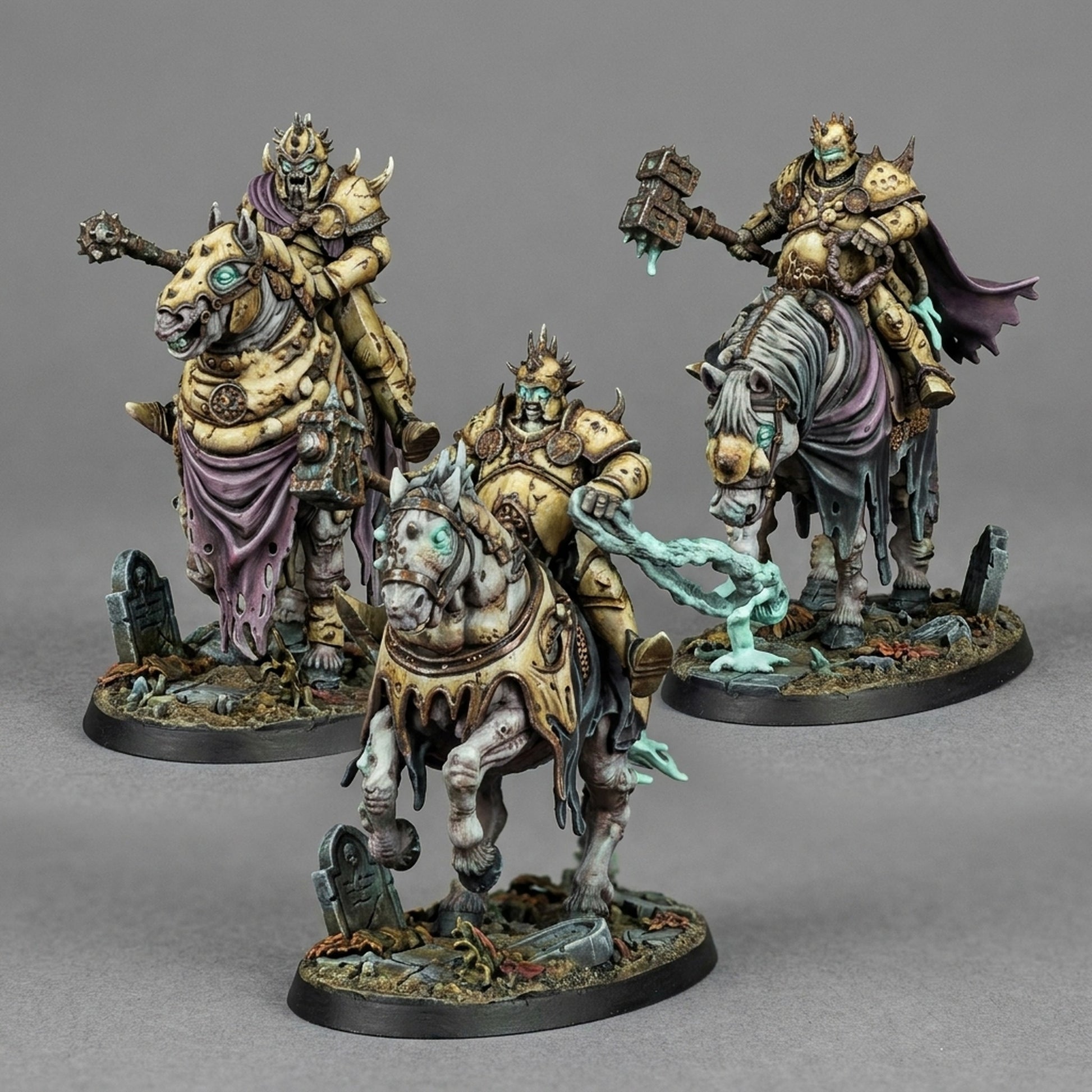 Miniatura Jinetes de la Enfermedad Reinos del Caos resina 32mm sin pintar - Drakholm