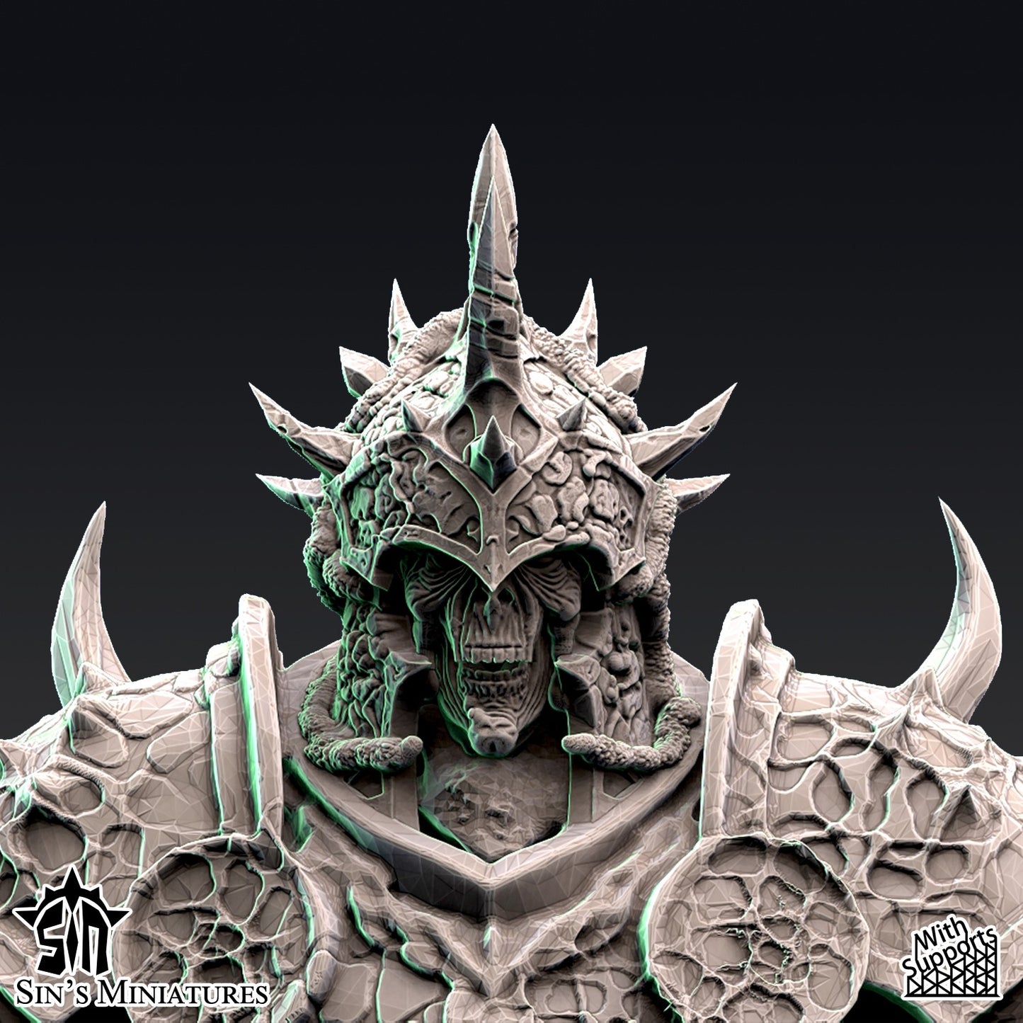 Miniatura Jinetes de la Enfermedad Reinos del Caos resina 32mm sin pintar - Drakholm