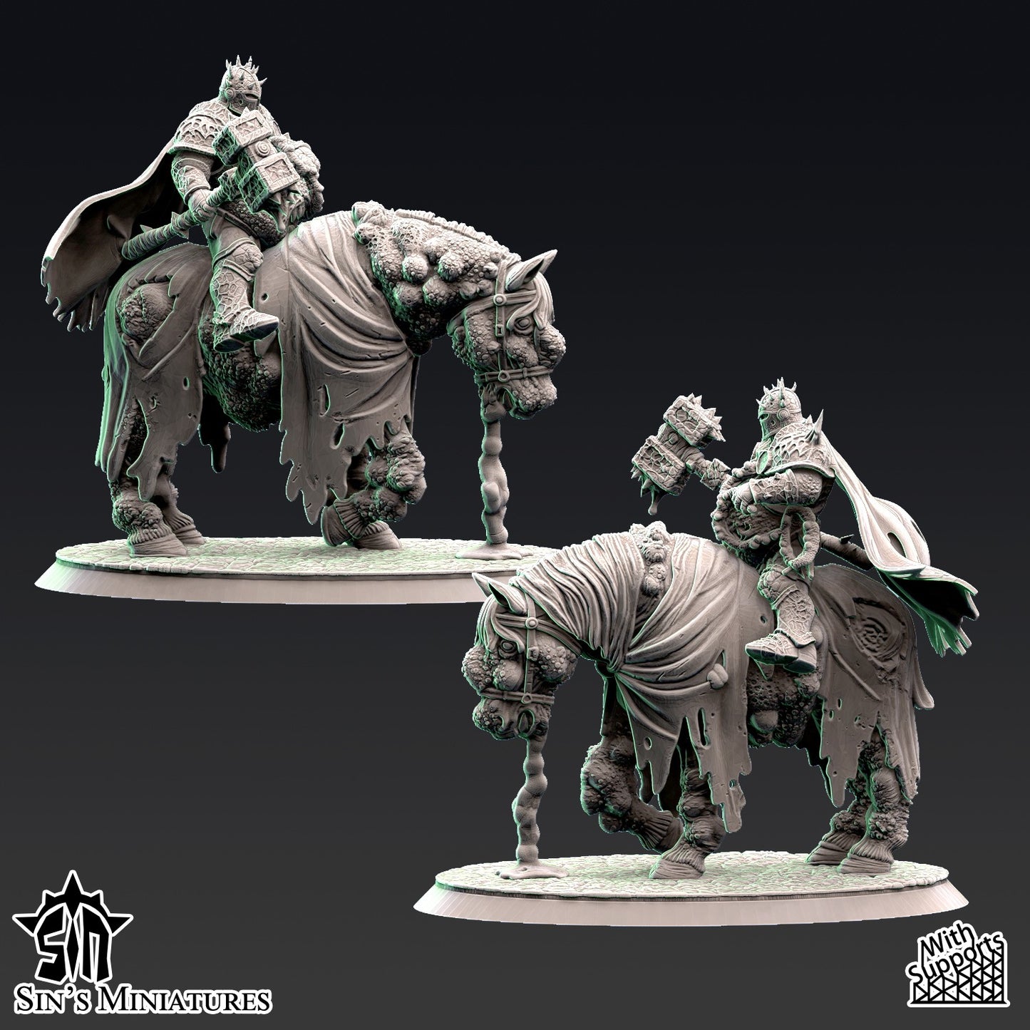Miniatura Jinetes de la Enfermedad Reinos del Caos resina 32mm sin pintar - Drakholm