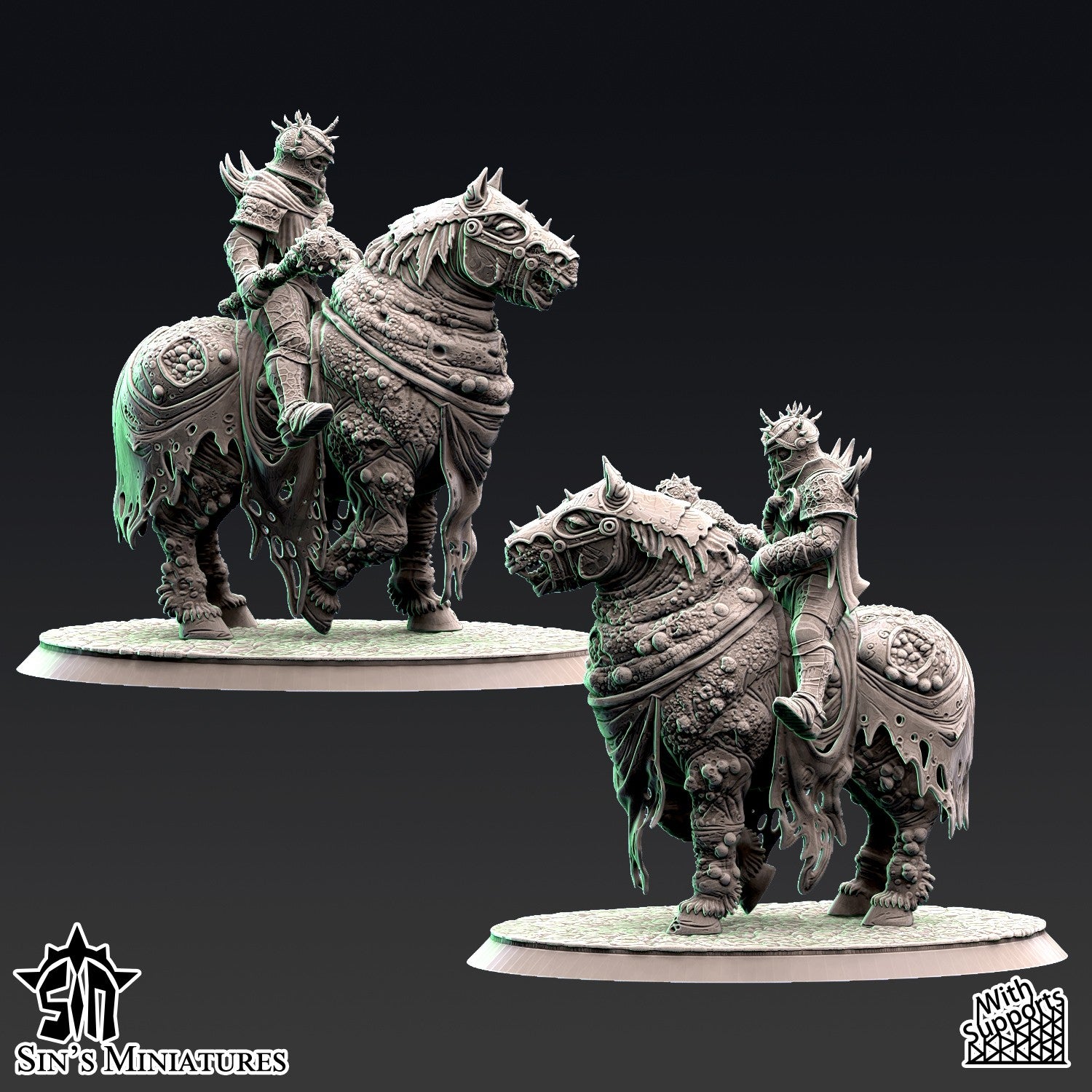 Miniatura Jinetes de la Enfermedad Reinos del Caos resina 32mm sin pintar - Drakholm