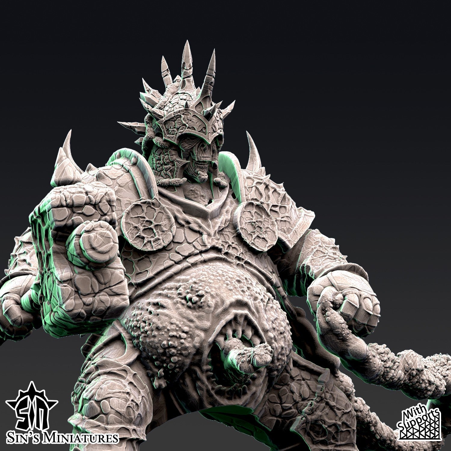Miniatura Jinetes de la Enfermedad Reinos del Caos resina 32mm sin pintar - Drakholm