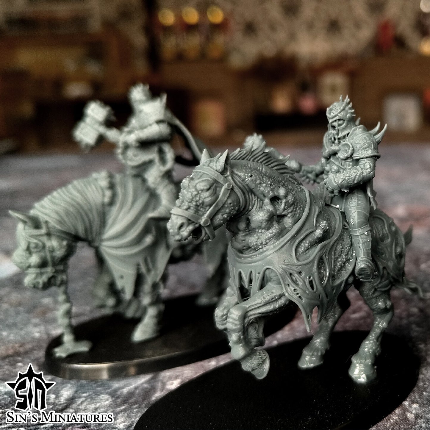 Miniatura Jinetes de la Enfermedad Reinos del Caos resina 32mm sin pintar - Drakholm