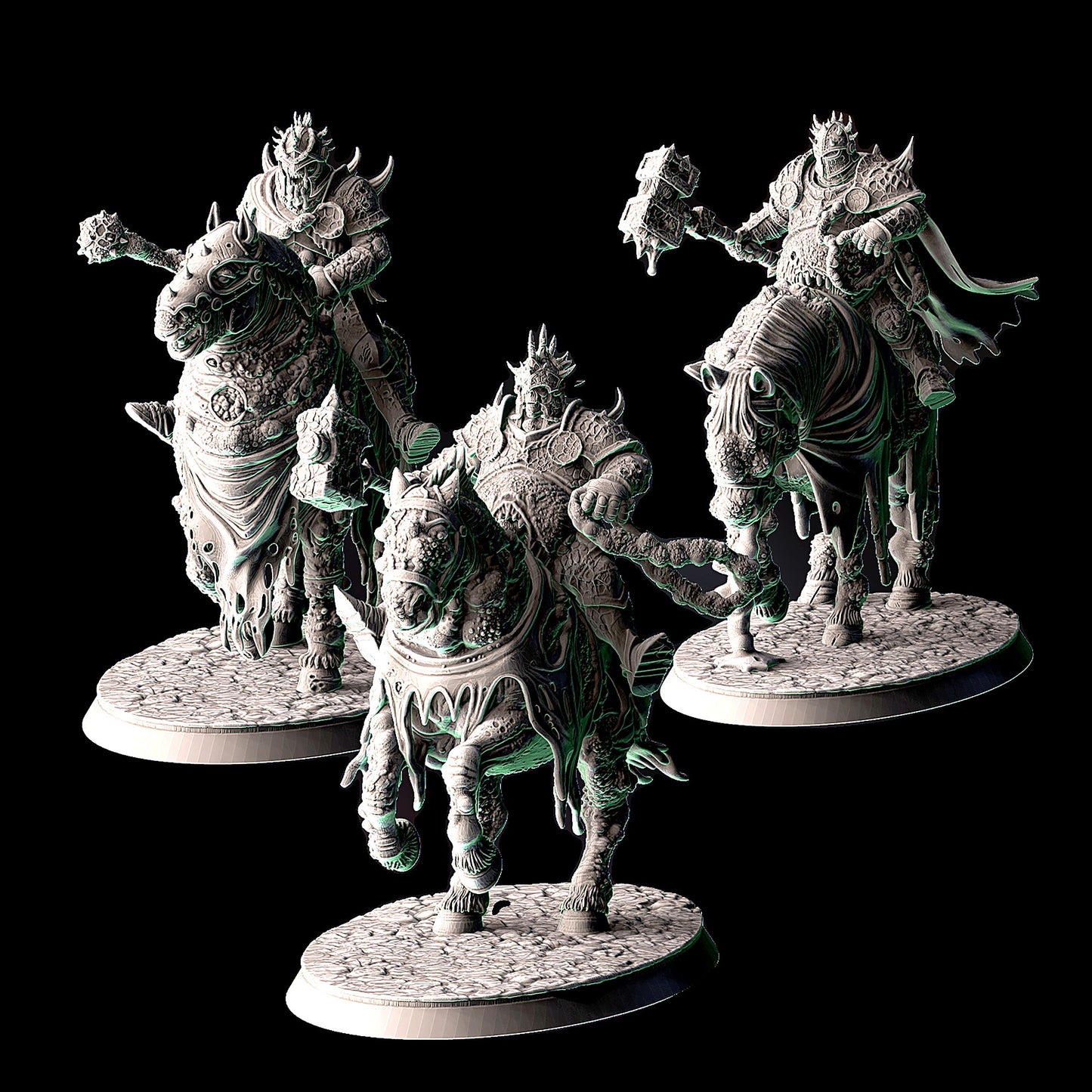 Miniatura Jinetes de la Enfermedad Reinos del Caos resina 32mm sin pintar - Drakholm