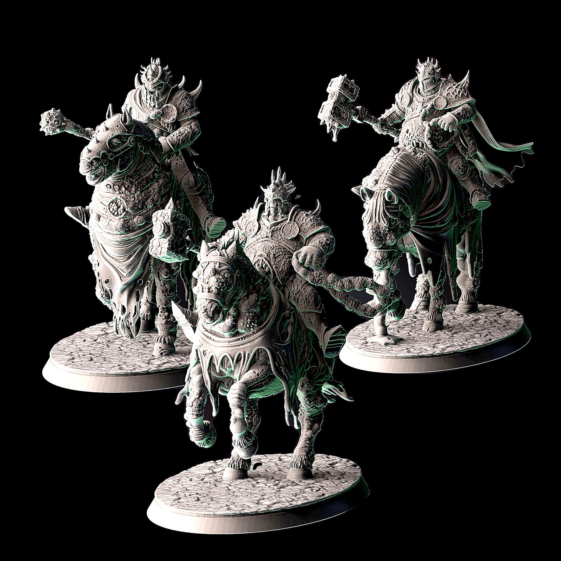 Miniatura Jinetes de la Enfermedad Reinos del Caos resina 32mm sin pintar - Drakholm