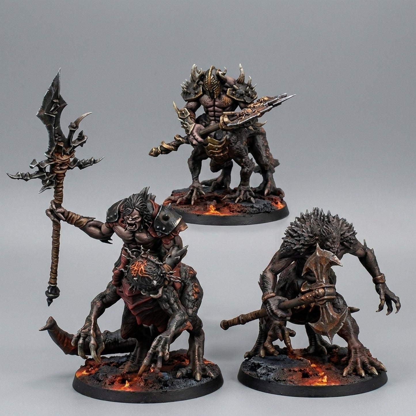 Miniatura Centauros Dracos Reinos del Caos resina 32mm sin pintar - Drakholm