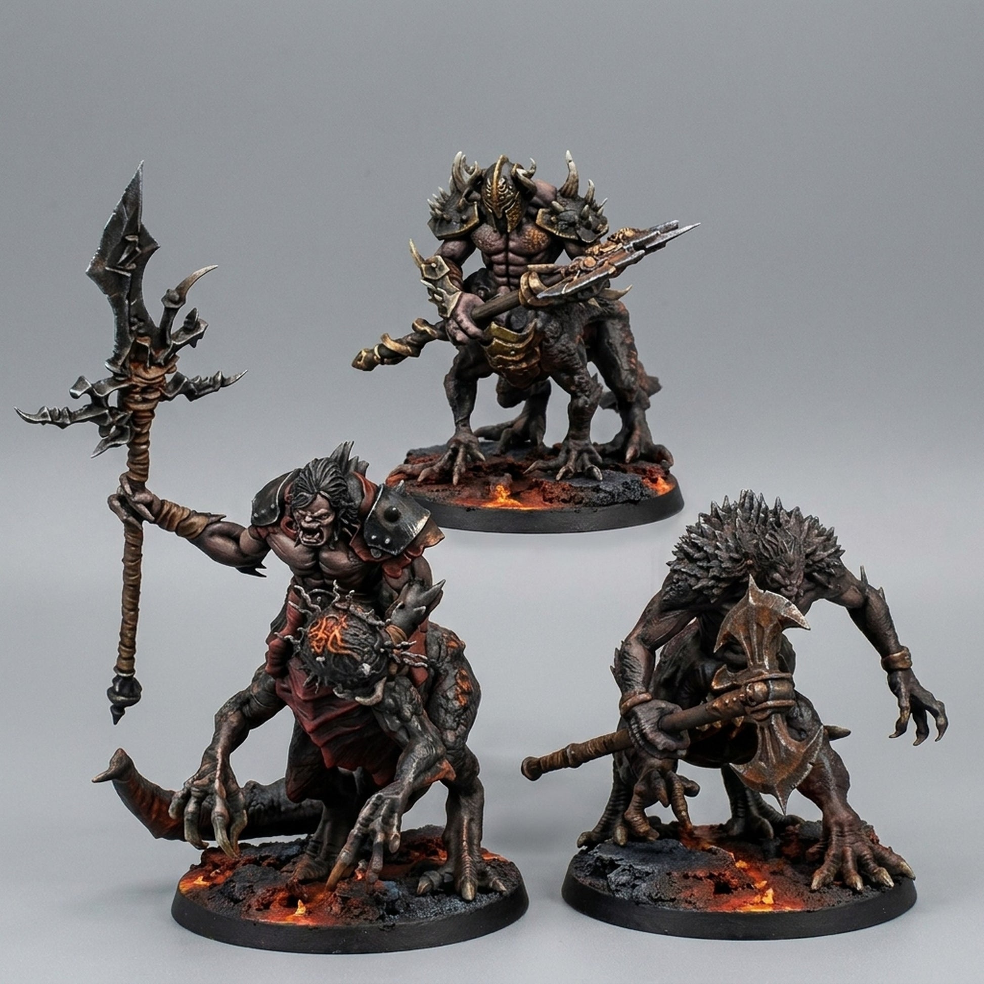 Miniatura Centauros Dracos Reinos del Caos resina 32mm sin pintar - Drakholm