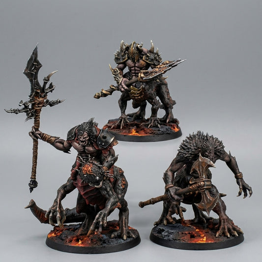 Miniatura Centauros Dracos Reinos del Caos resina 32mm sin pintar - Drakholm
