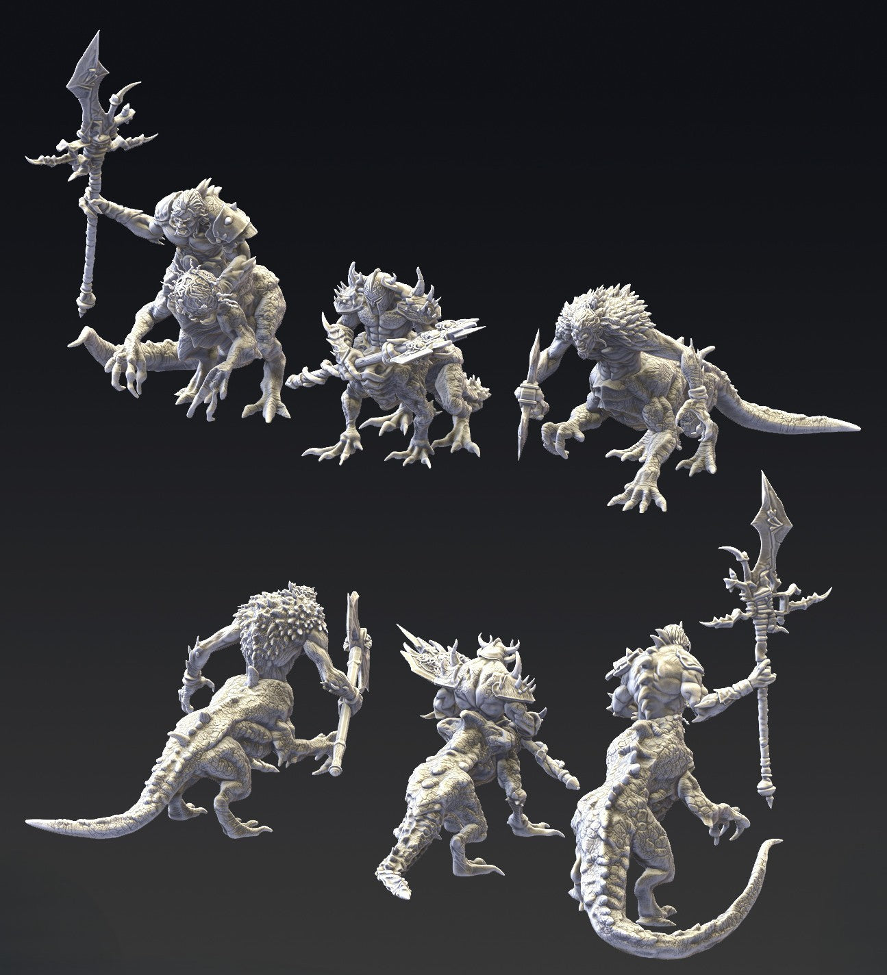 Miniatura Centauros Dracos Reinos del Caos resina 32mm sin pintar - Drakholm