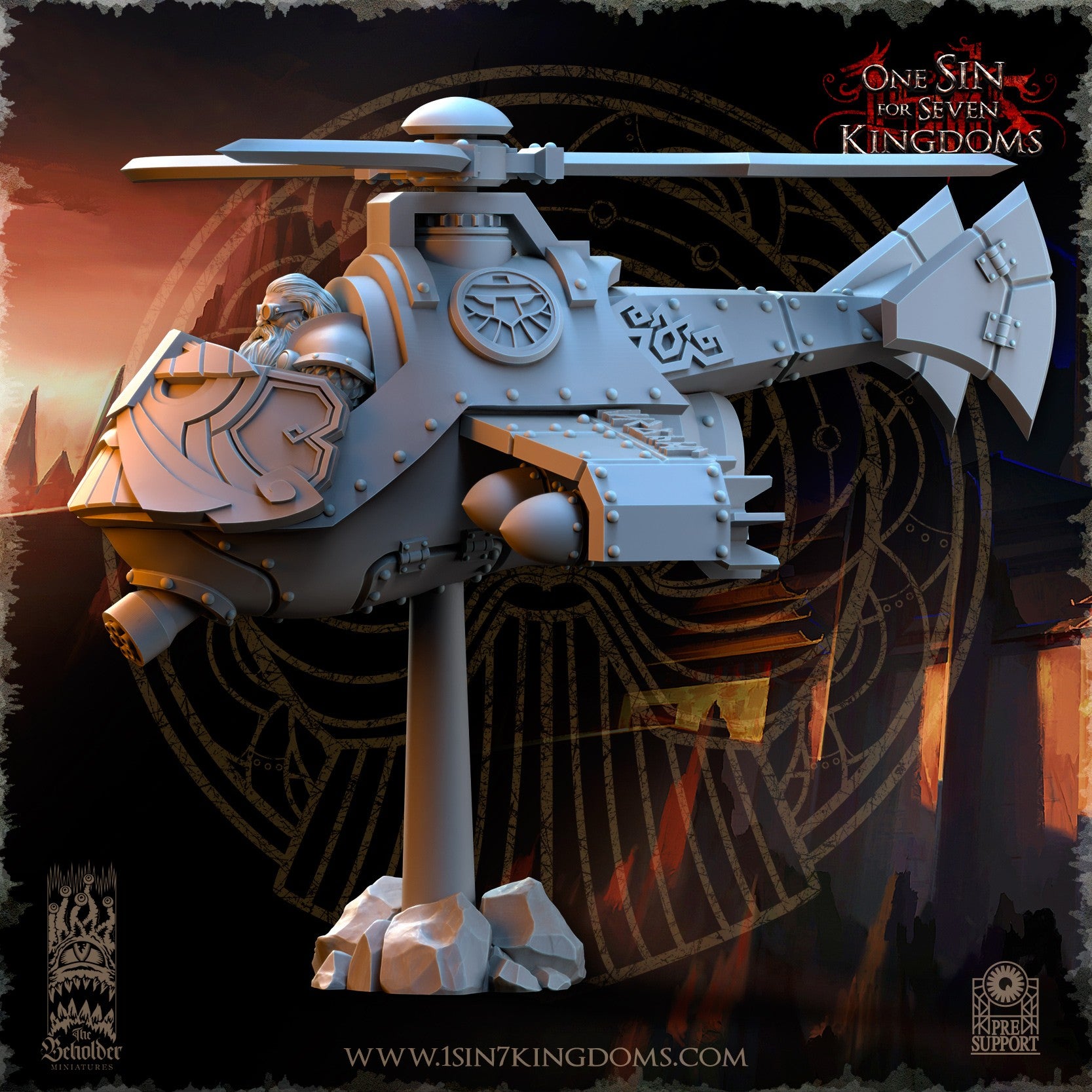 Miniatura Reparador de Agravios Enanos resina 32mm sin pintar - Drakholm