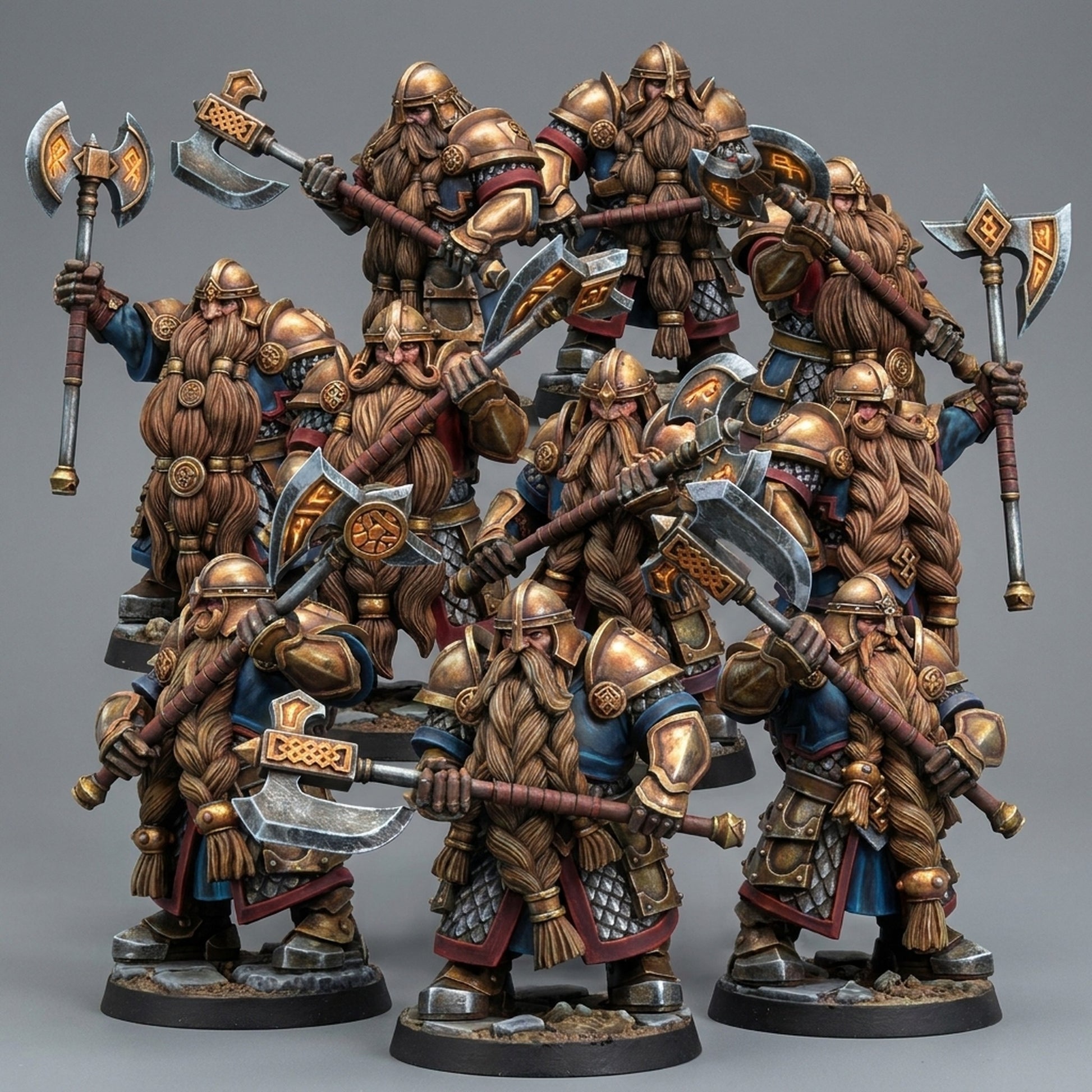 Miniatura Guerreros de la Legión Antigua Enanos resina 32mm sin pintar - Drakholm