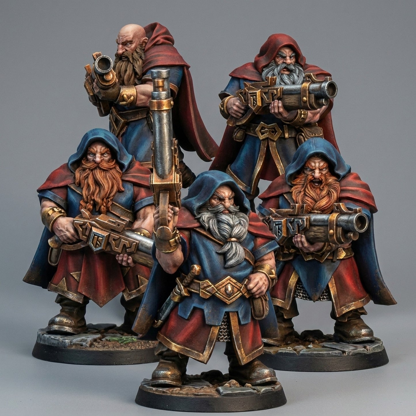 Miniatura Francotiradores de la Montaña Enanos resina 32mm sin pintar - Drakholm