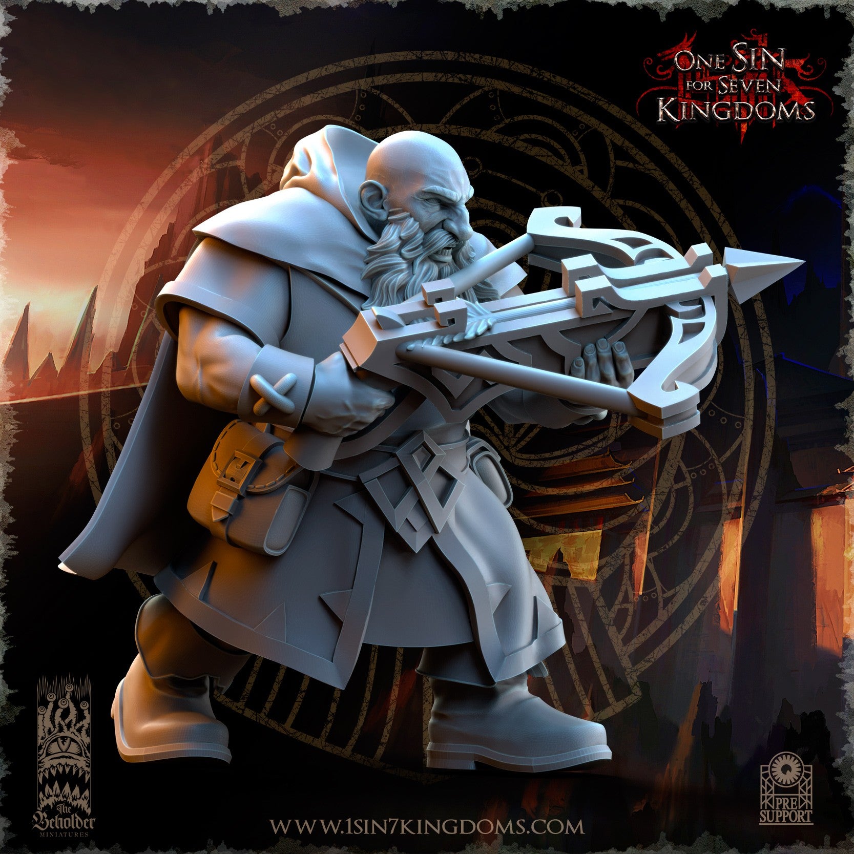 Miniatura Francotiradores de la Montaña Enanos resina 32mm sin pintar - Drakholm