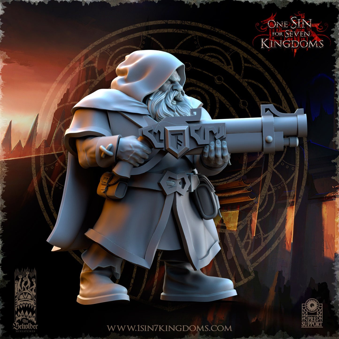 Miniatura Francotiradores de la Montaña Enanos resina 32mm sin pintar - Drakholm