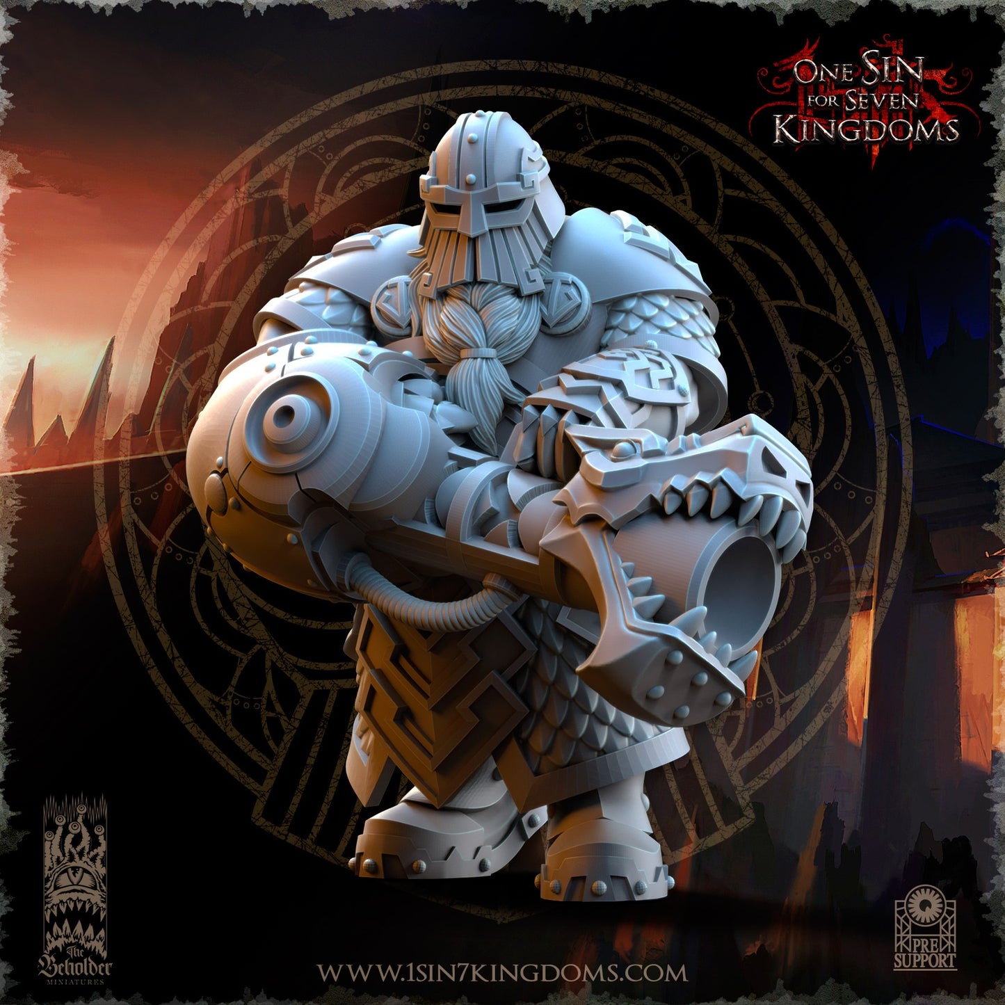 Miniatura Dragones de Vapor Enanos resina 32mm sin pintar - Drakholm