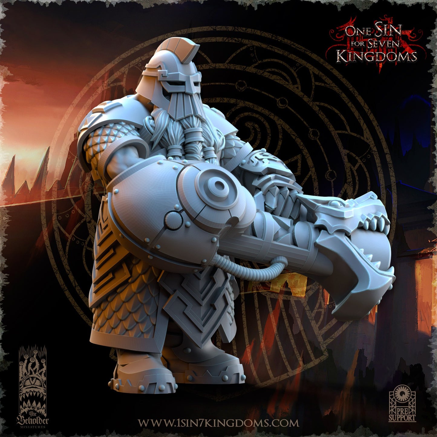 Miniatura Dragones de Vapor Enanos resina 32mm sin pintar - Drakholm