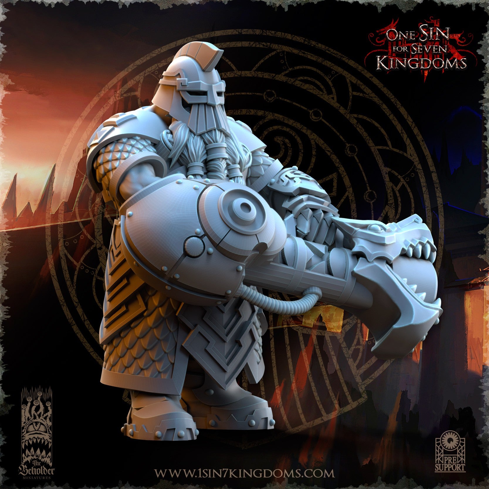 Miniatura Dragones de Vapor Enanos resina 32mm sin pintar - Drakholm