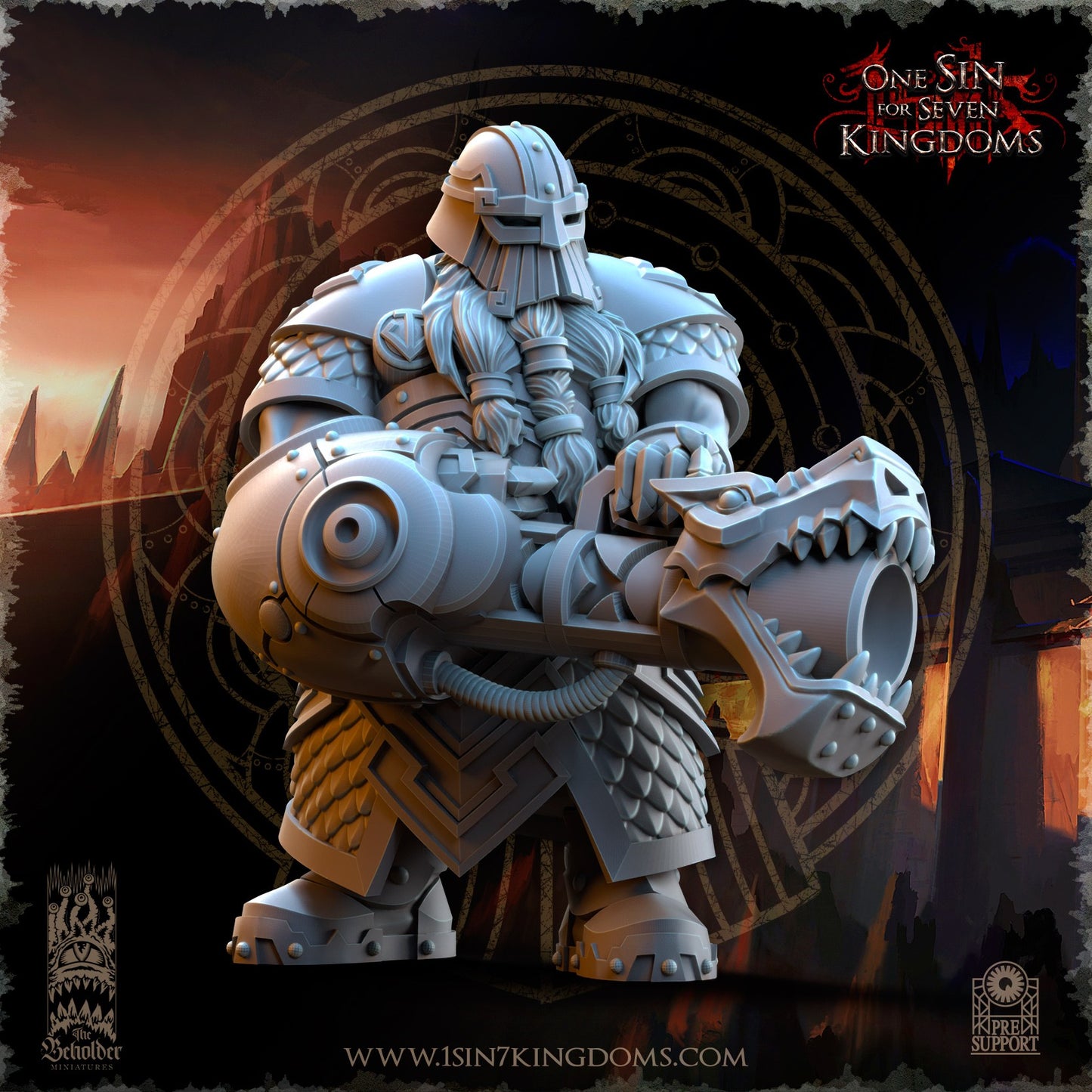 Miniatura Dragones de Vapor Enanos resina 32mm sin pintar - Drakholm
