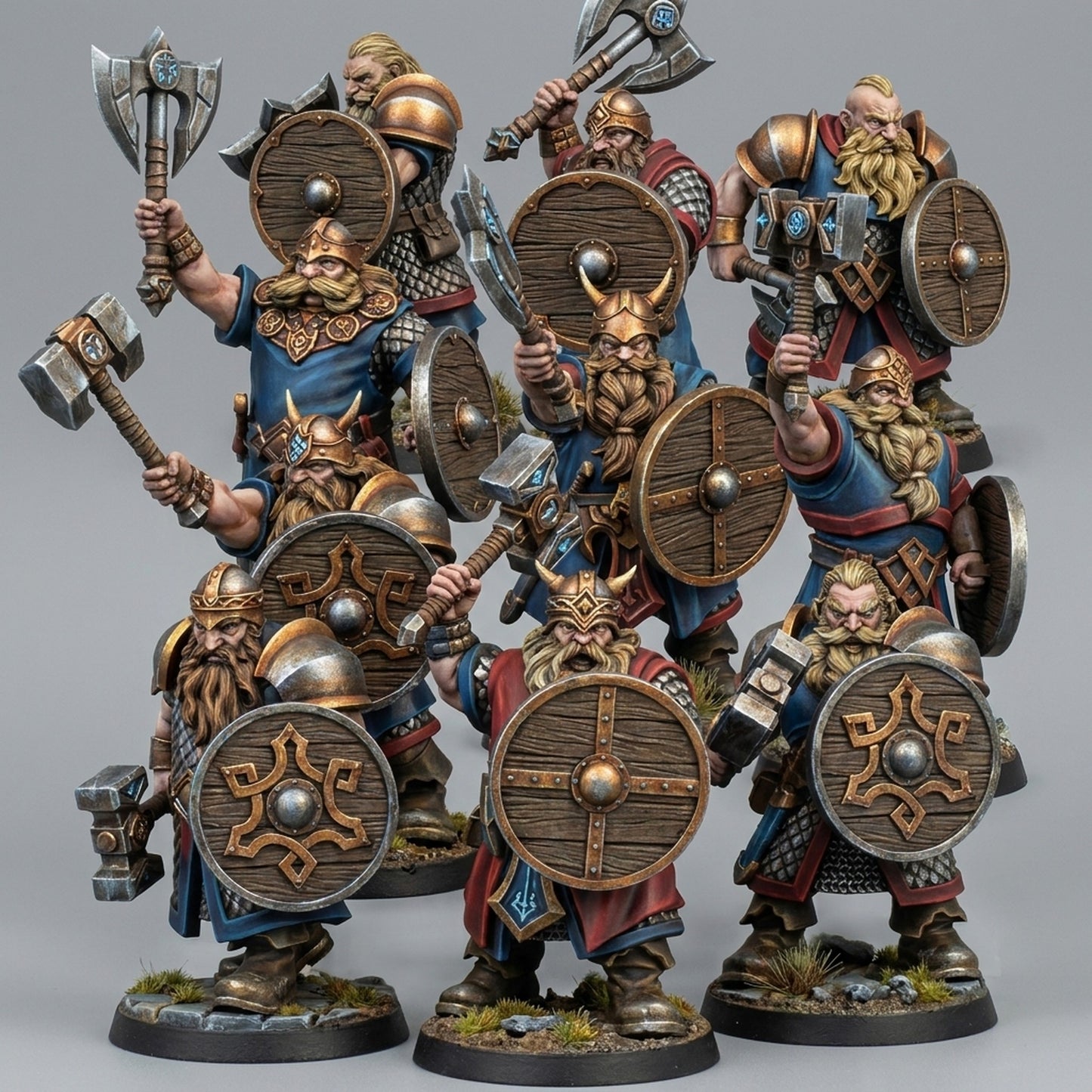 Miniatura Guerreros de los Reinos Enanos Enanos resina 32mm sin pintar - Drakholm