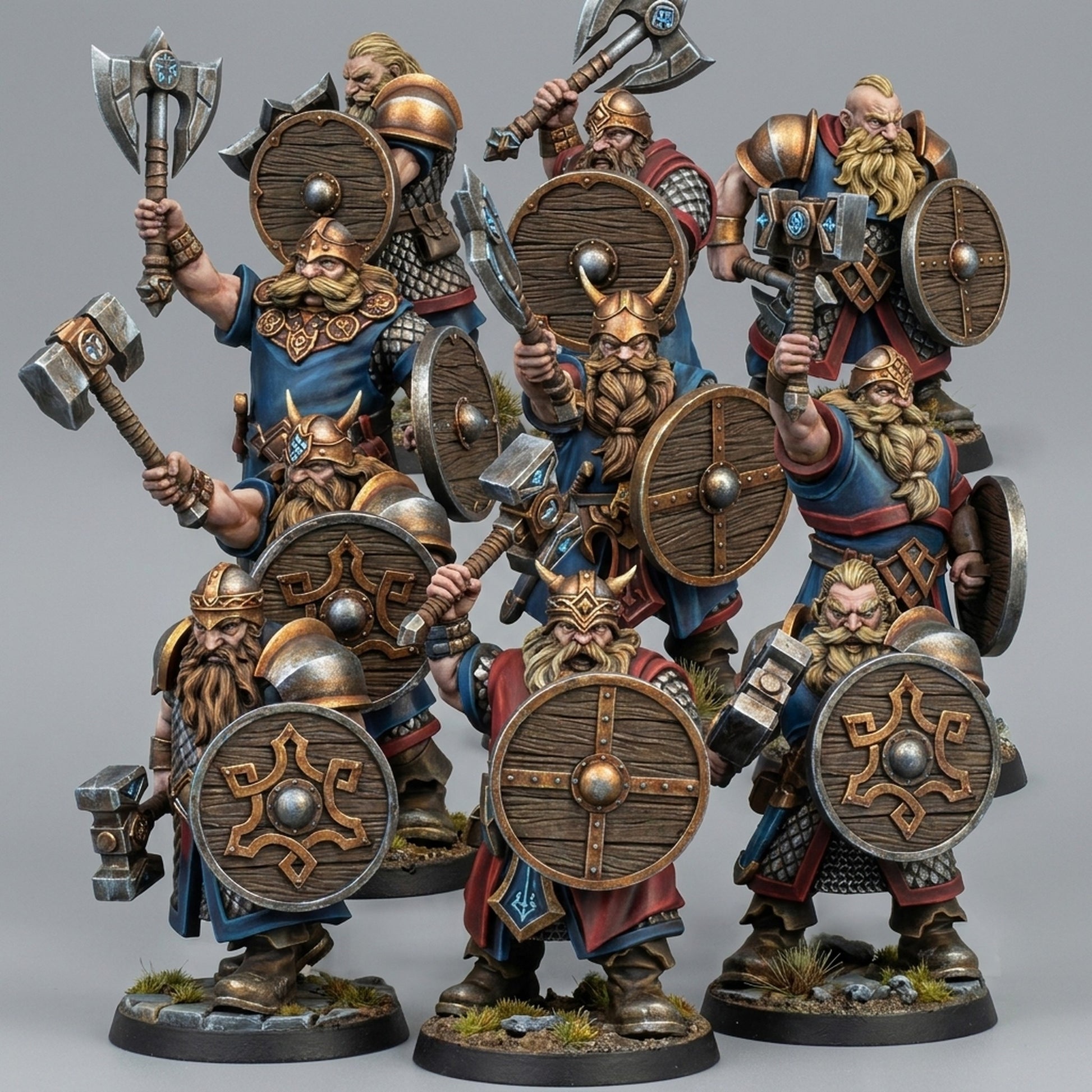 Miniatura Guerreros de los Reinos Enanos Enanos resina 32mm sin pintar - Drakholm
