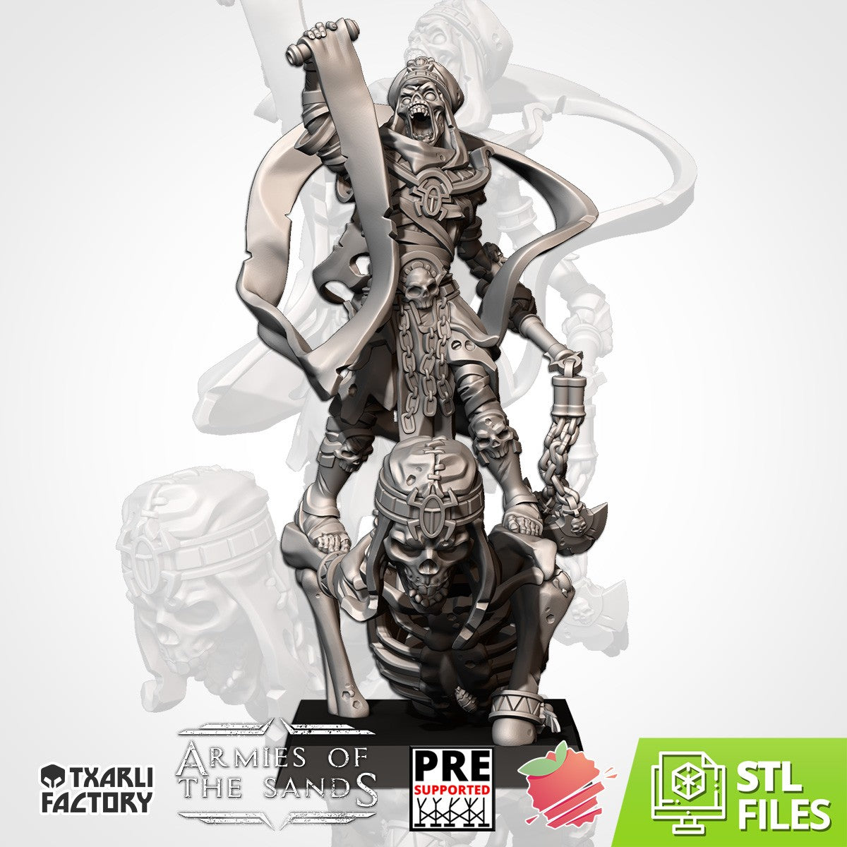 Miniatura Emisario del Rey Eterno Reyes Funerarios resina 32mm sin pintar - Drakholm