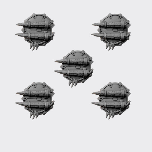 Escudos Anvil Wardens C — bits de conversión sci-fi grimdark de Greytide Studio, resina 32mm sin pintar