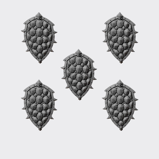 Escudos Anvil Wardens E — bits de conversión sci-fi grimdark de Greytide Studio, resina 32mm sin pintar