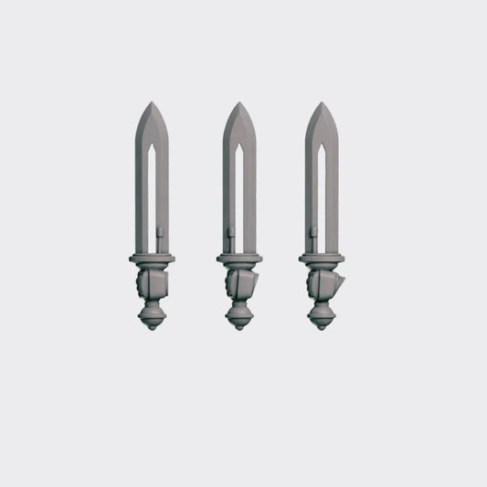 Espadas B — bits de conversión sci-fi grimdark de Greytide Studio, resina 32mm sin pintar