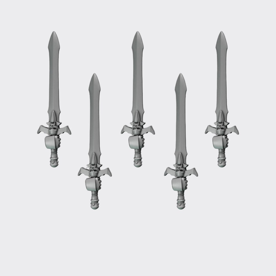 Espadas Crimson Lords C — bits de conversión sci-fi grimdark de Greytide Studio, resina 32mm sin pintar