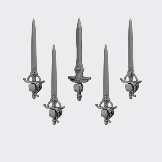 Espadas Crimson Lords D — bits de conversión sci-fi grimdark de Greytide Studio, resina 32mm sin pintar