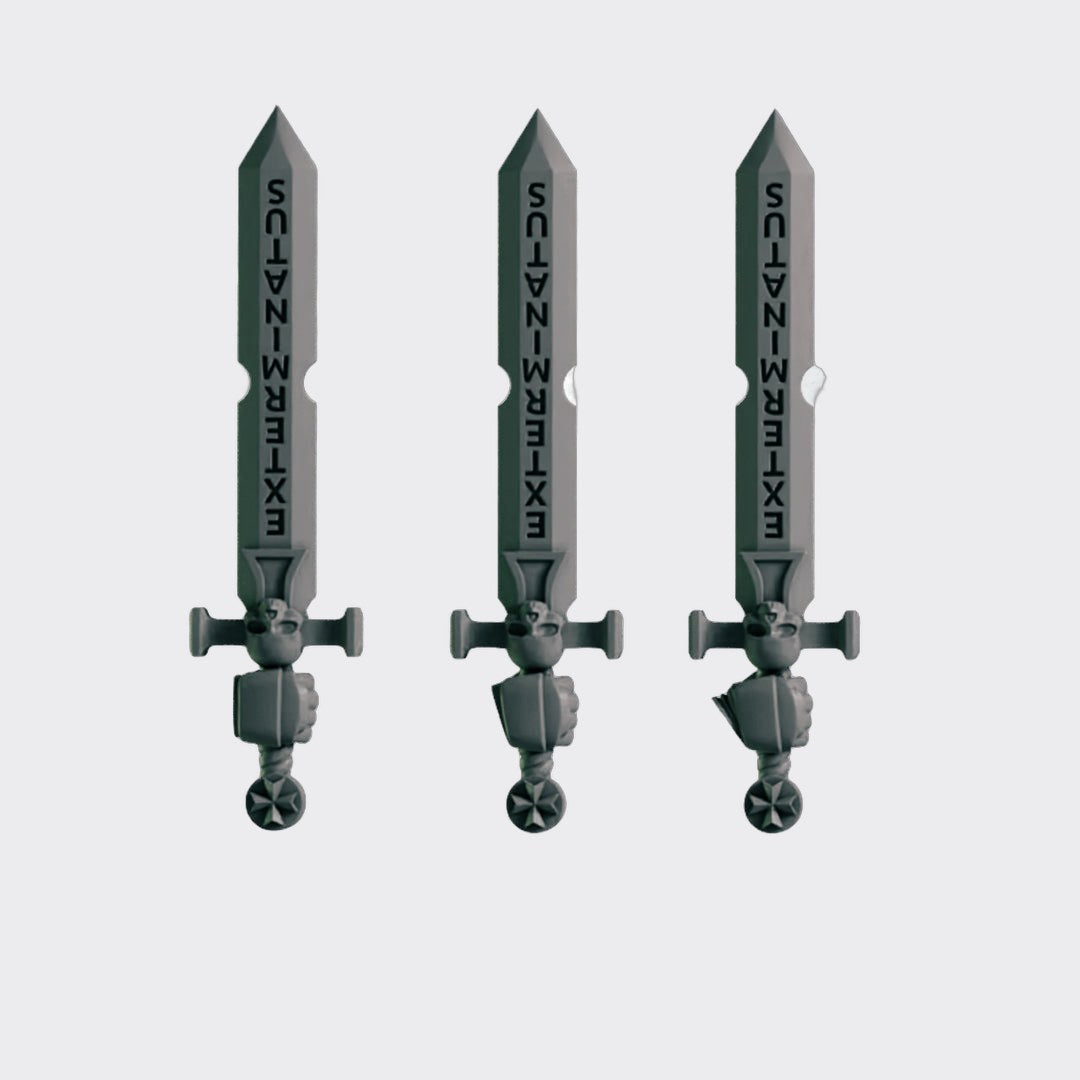 Espadas Eternal Crusaders B — bits de conversión sci-fi grimdark de Greytide Studio, resina 32mm sin pintar