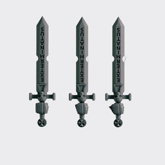 Espadas Eternal Crusaders B — bits de conversión sci-fi grimdark de Greytide Studio, resina 32mm sin pintar