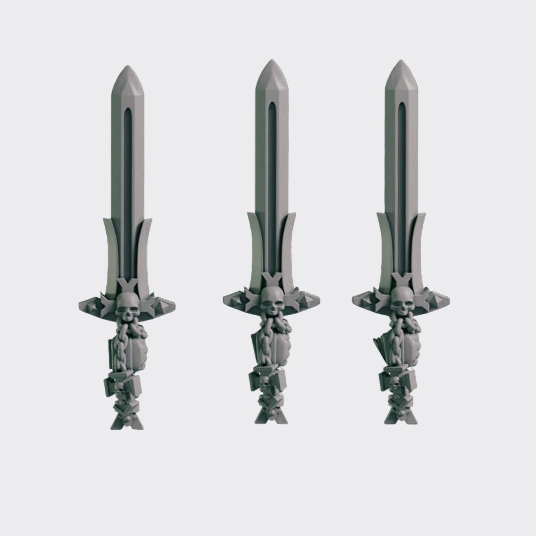 Espadas Eternal Crusaders D — bits de conversión sci-fi grimdark de Greytide Studio, resina 32mm sin pintar