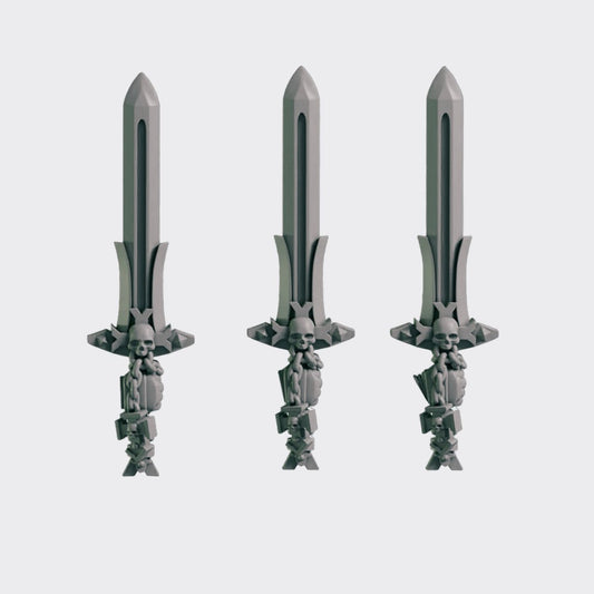 Espadas Eternal Crusaders D — bits de conversión sci-fi grimdark de Greytide Studio, resina 32mm sin pintar