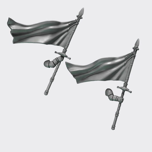 Estandartes Crimson Lords C — bits de conversión sci-fi grimdark de Greytide Studio, resina 32mm sin pintar