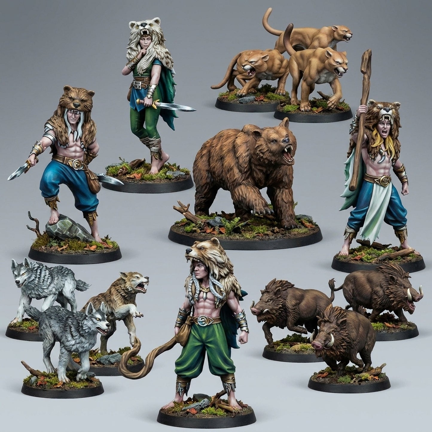 Miniatura Domadores de Bestias Elfos Silvanos resina 32mm sin pintar - Drakholm