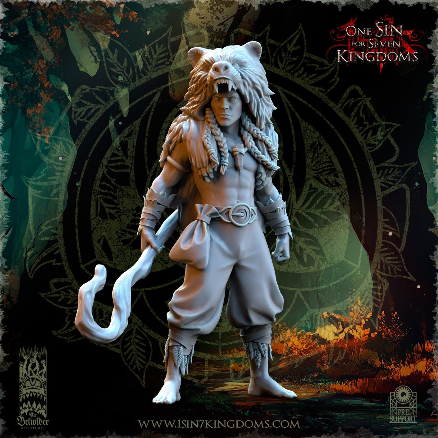 Miniatura Domadores de Bestias Elfos Silvanos resina 32mm sin pintar - Drakholm