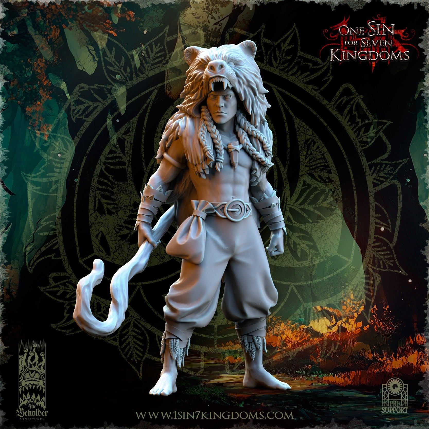 Miniatura Domadores de Bestias Elfos Silvanos resina 32mm sin pintar - Drakholm