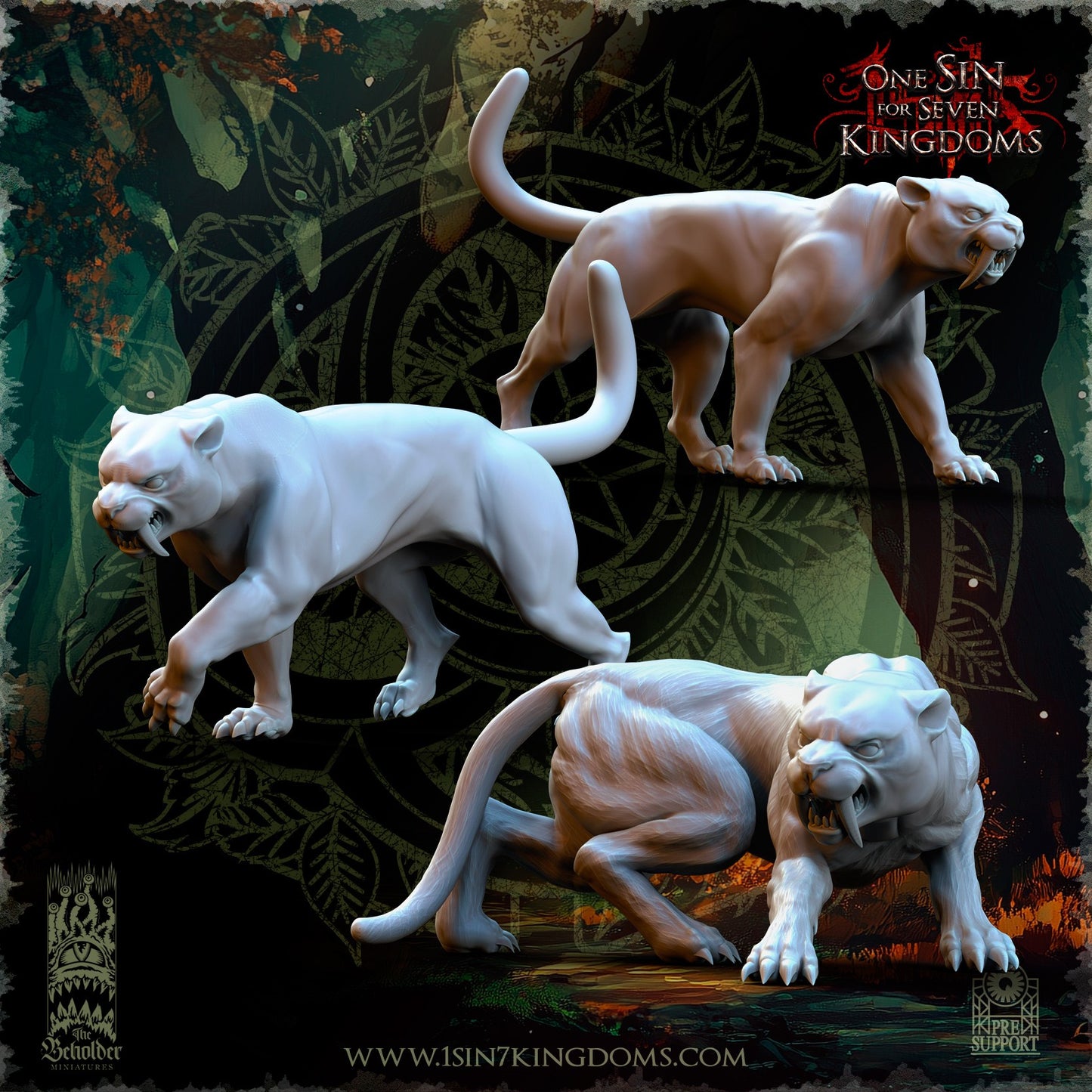 Miniatura Domadores de Bestias Elfos Silvanos resina 32mm sin pintar - Drakholm