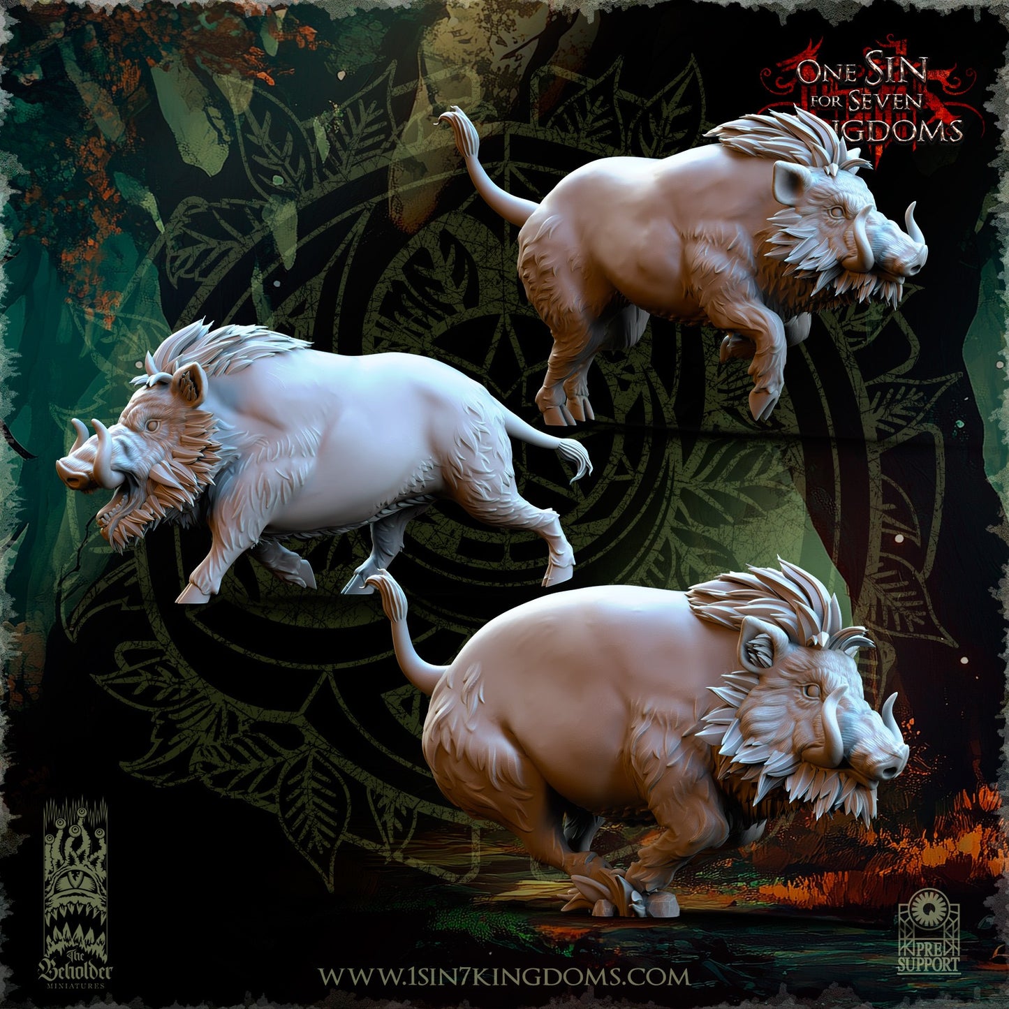 Miniatura Domadores de Bestias Elfos Silvanos resina 32mm sin pintar - Drakholm