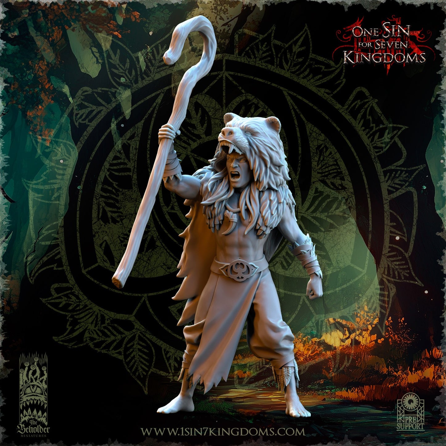 Miniatura Domadores de Bestias Elfos Silvanos resina 32mm sin pintar - Drakholm