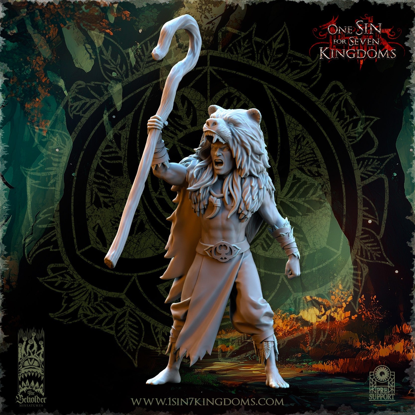Miniatura Domadores de Bestias Elfos Silvanos resina 32mm sin pintar - Drakholm