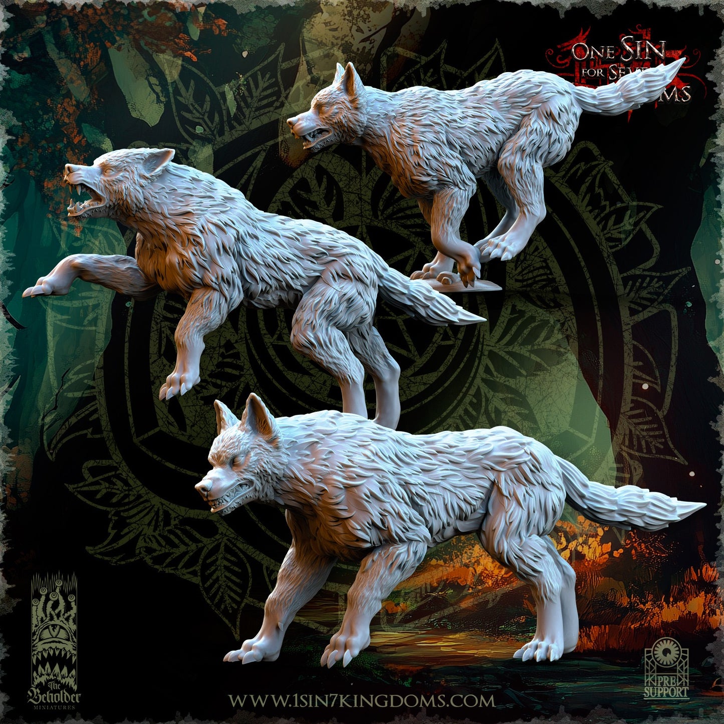 Miniatura Domadores de Bestias Elfos Silvanos resina 32mm sin pintar - Drakholm